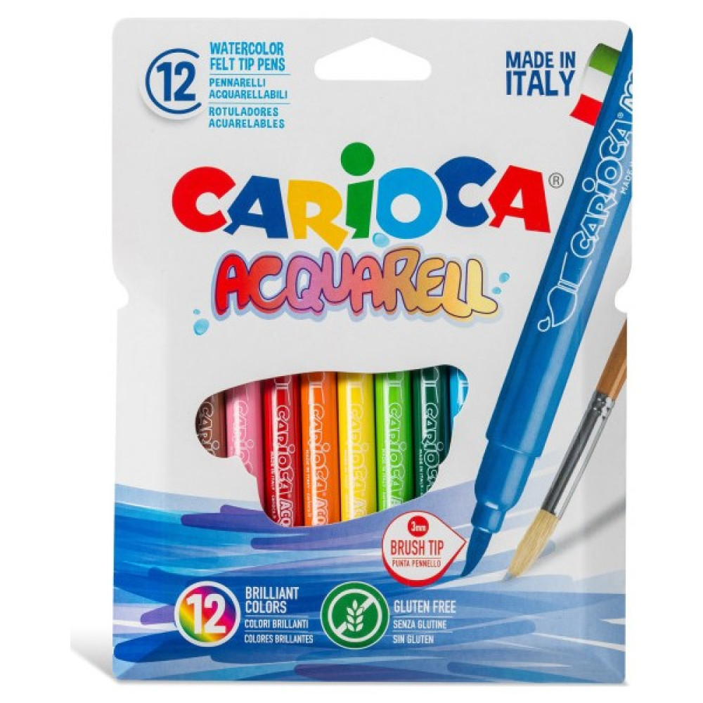 Carioca Acquarell Fırça Uçlu Keçeli Boya Kalemi 12'li Keçe Uçlu Kalem Fiyatı
