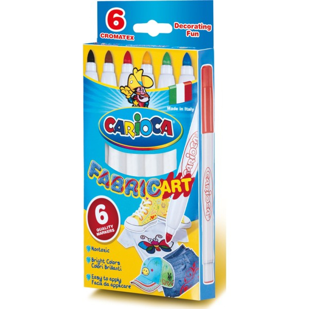 Carioca Cromatex Kumaş Boyama - 6 Adet Kalem Oyun Hamuru & Kil Fiyatı