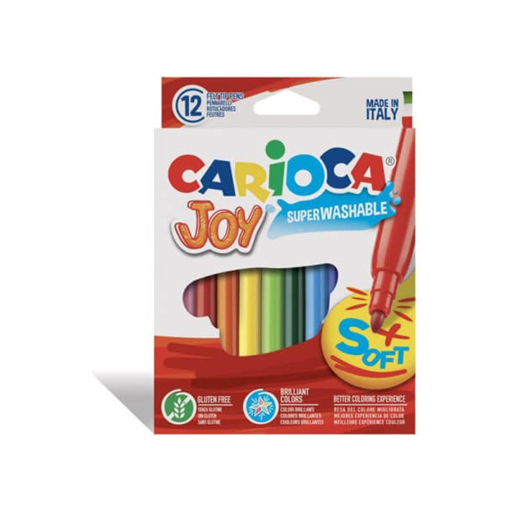 Carioca Joy Süper Yıkanabilir Keçeli Kalem 12 Renk (40614) Keçe Uçlu Kalem Fiyatı