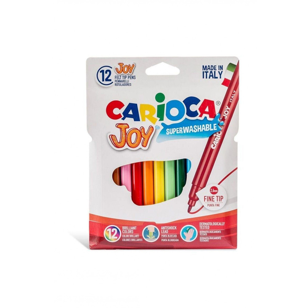 CARIOCA Joy Yıkanabilir Keçeli Kalem 12li 40614 Keçe Uçlu Kalem Fiyatı