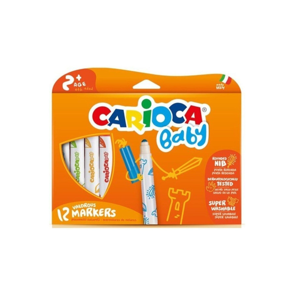 CARIOCA Jumbo Bebek Süper Yıkanabilir Keçeli Boya Kalemi 12li Keçe Uçlu Kalem Fiyatı