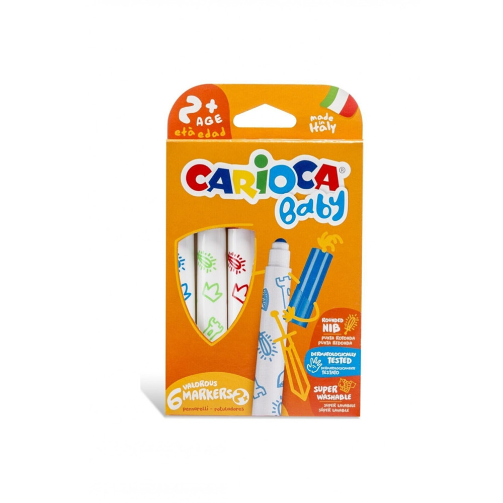 CARIOCA Jumbo Bebek Süper Yıkanabilir Keçeli Boya Kalemi 6lı Keçe Uçlu Kalem Fiyatı
