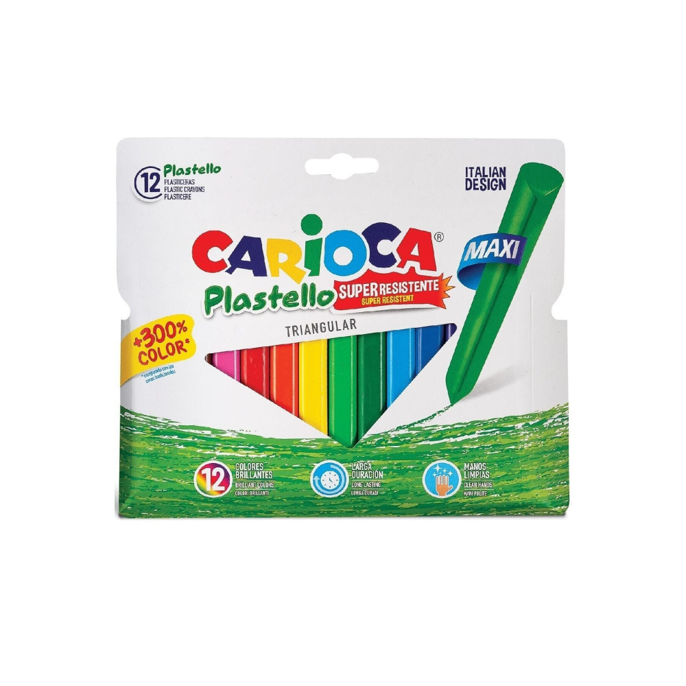 CARIOCA Jumbo Üçgen Elleri Kirletmeyen Yıkanabilir Pastel Boya Kalemi 12li Pastel Boya Fiyatı