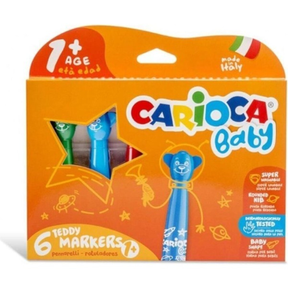 Carioca KTYRA52 Carioca Teddy Jumbo Bebek Süper Yıkanabilir Keçeli Boya Kalemi 6lı Oto Boyaları Fiyatı