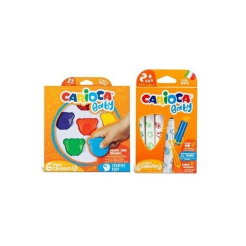 CARIOCA Süper Yıkanabilir Keçeli Boya Kalemi Ve Teddy Baby Crayons 6lı +1 Yaş Keçe Uçlu Kalem Fiyatı