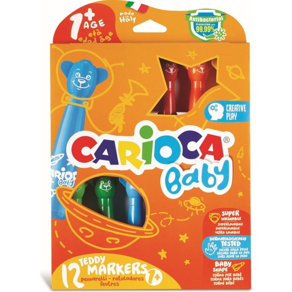 Carioca Teddy Jumbo Süper Yıkanabilir Keçeli Boya KALE12'LI Keçe Uçlu Kalem Fiyatı