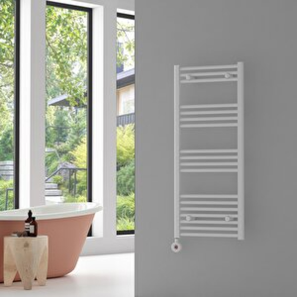 Carisa Nile Sulu Elektrikli Çelik Havlupan 1200*500 Ral 9016 Beyaz (On-Off Kitli) Radyatör Fiyatı