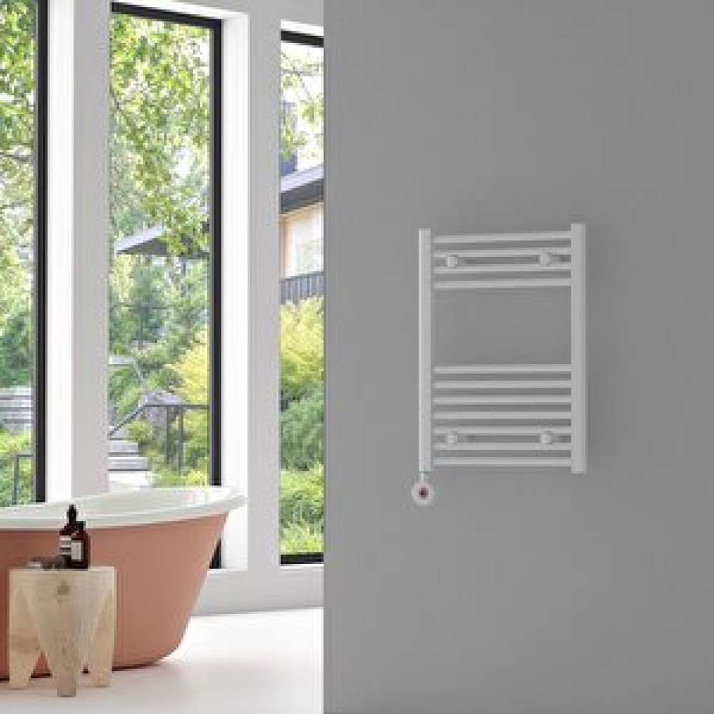 Carisa Nile Sulu Elektrikli Çelik Havlupan 700*500 Ral 9016 Beyaz (On-Off Kitli) Radyatör Fiyatı