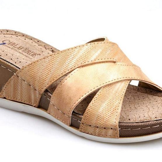 Carla Verde 200718.55 Camel Dolgu Topuk Kadın Terlik