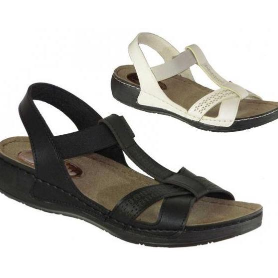 Carlaverde 150965 Siyah Bej Kadın Sandalet