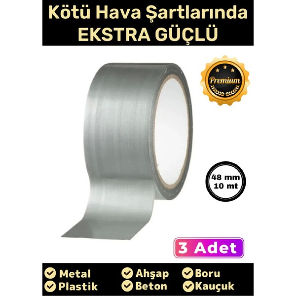 Carlburn Özel Üretim Çok Amaçlı Su Geçirmez Sızdırmaz Güçlü Dayanıklı Izolasyon Gri Tamir Bandı 48 mm 3X10 mt Nalburiye & Hırdavat Fiyatı
