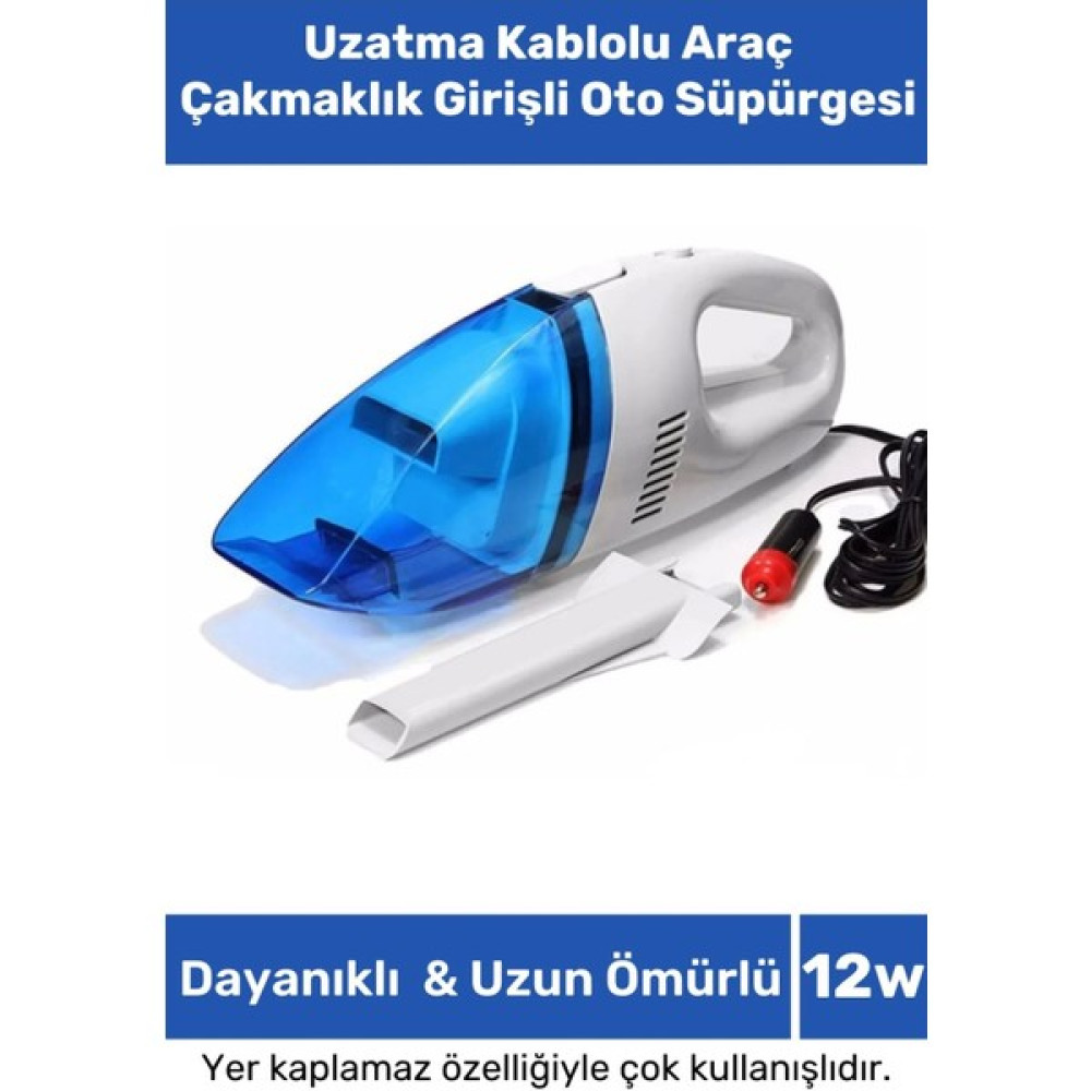 Carlburn Premium Serisi Otomobil Kaliteli 12V Uzatma Kablolu Kuvvetli Araç Çakmaklık Girişli Oto Süpürgesi Oto Bakım & Temizlik Ürünleri Fiyatı