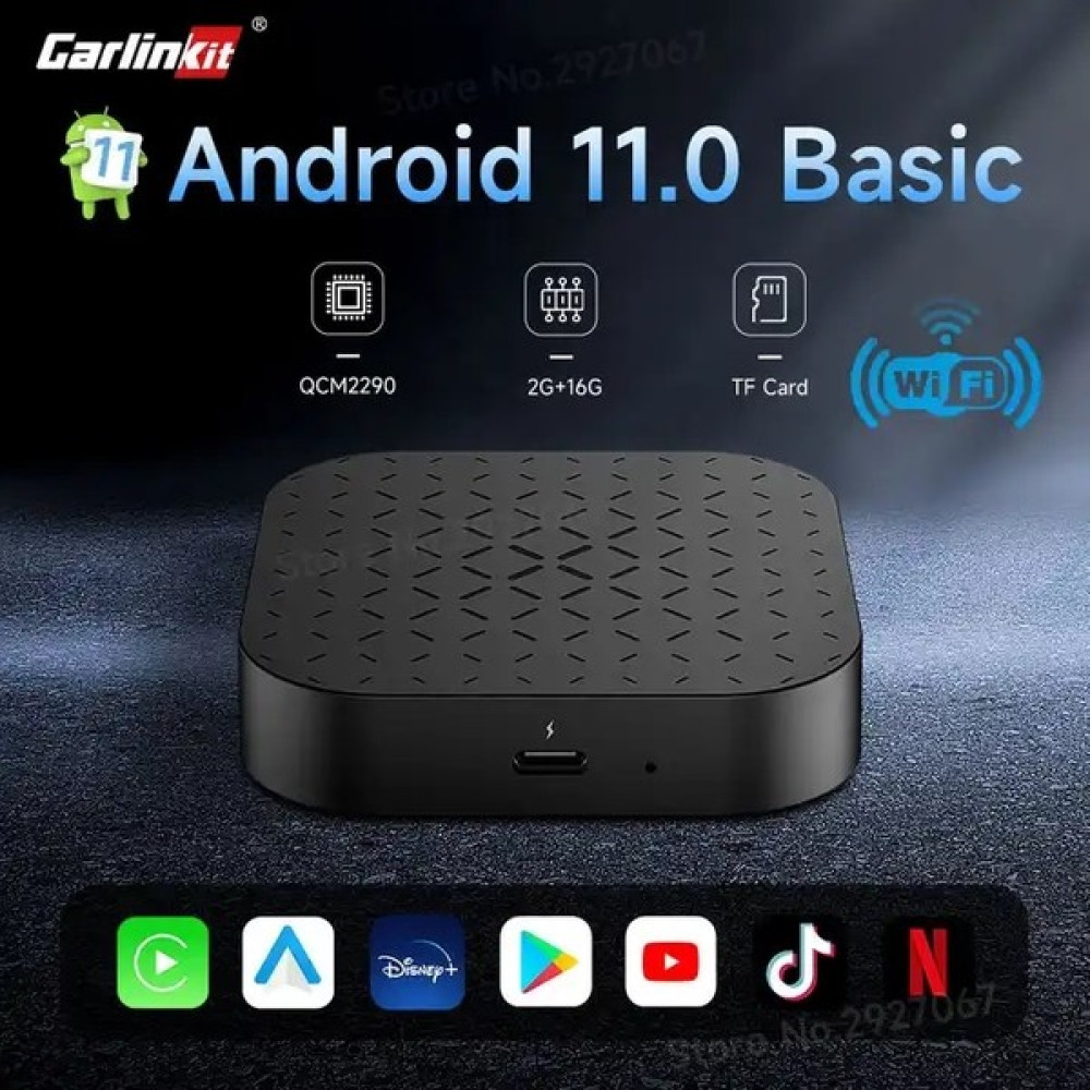 Carlinkit Carplay Ai Box USB 2gb + 16GB Stereo Evrensel Android Oto Kablosuz Carplay Ai Kutusu - Youtube, Netflix, Disney+, Google Play Store - Siyah Oto Görüntü Sistemleri Fiyatı