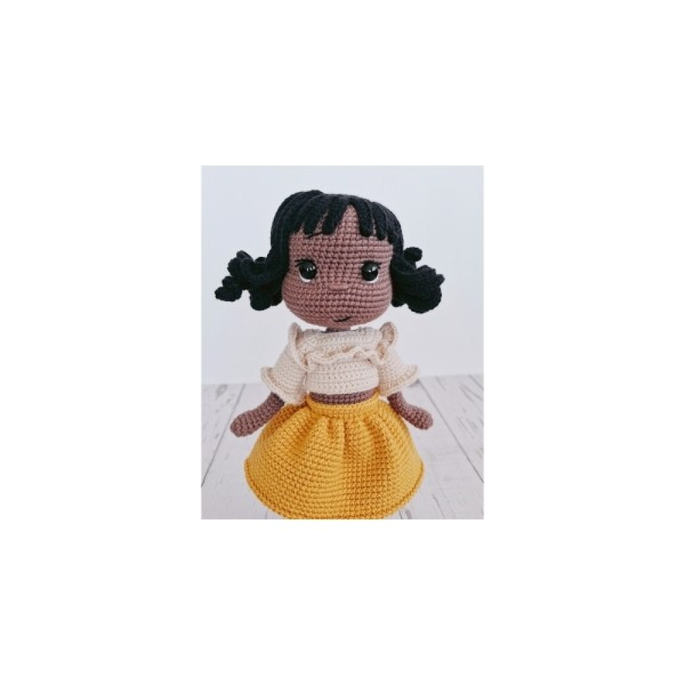 Carmelina Örgü Zenci Kız Bebek Alini Doll, Amigurimi - Açık Kahverengi Bebek Oyuncakları Fiyatı