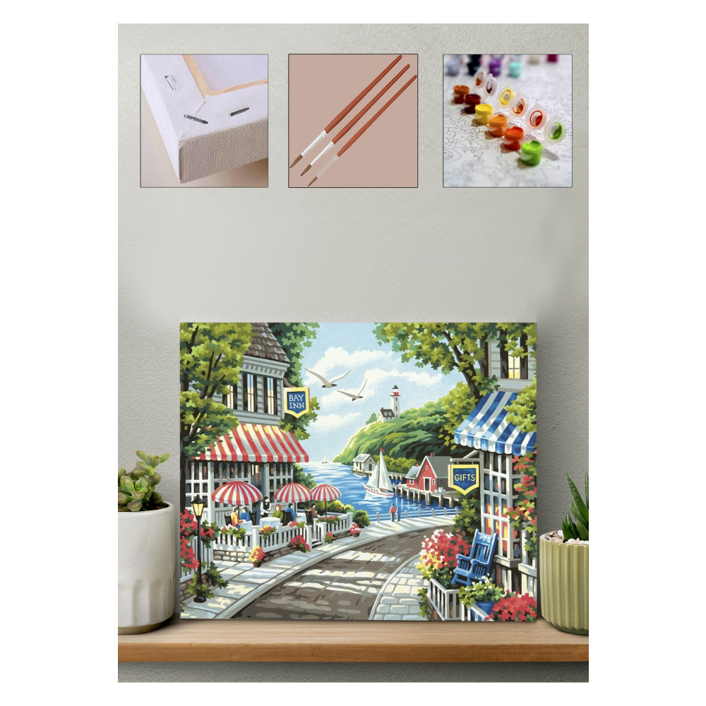 Carmen Sayılarla Boyama Seti Sahil Yolu 40x50cm Tuval Fiyatı