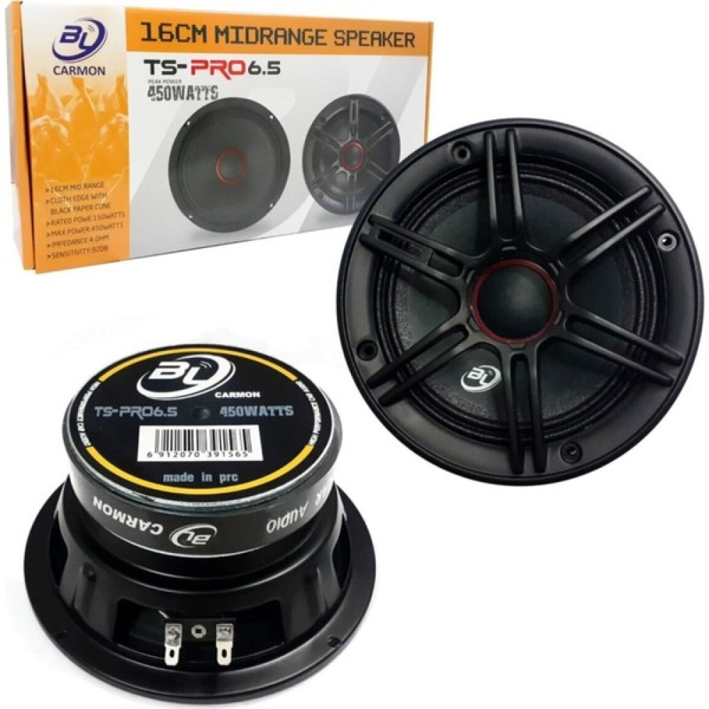 Carmon Ts-Pro6.5 900WATT 300RMS Çifti 16CM Midrange Oto Hoparlörleri & SubWoofer Fiyatı