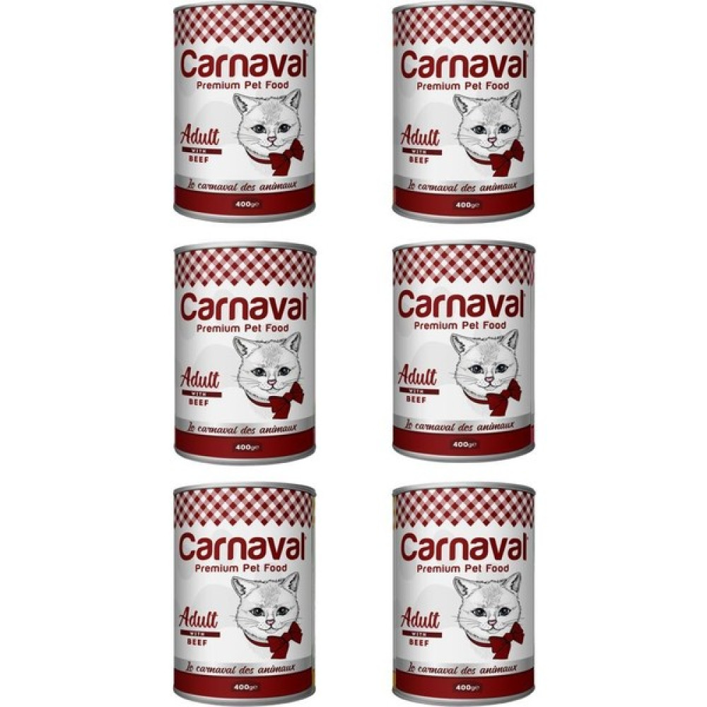 Carnaval Cat Biftekli Kedi Konservesi 400 gr x 6'lı Evcil Hayvan Ürünleri Fiyatı