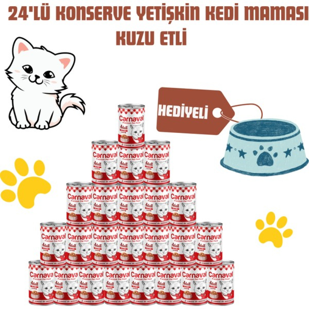 Carnaval Premium Yetişkin Kedi Konservesi Kuzu Etli 400 gr X24 Evcil Hayvan Ürünleri Fiyatı