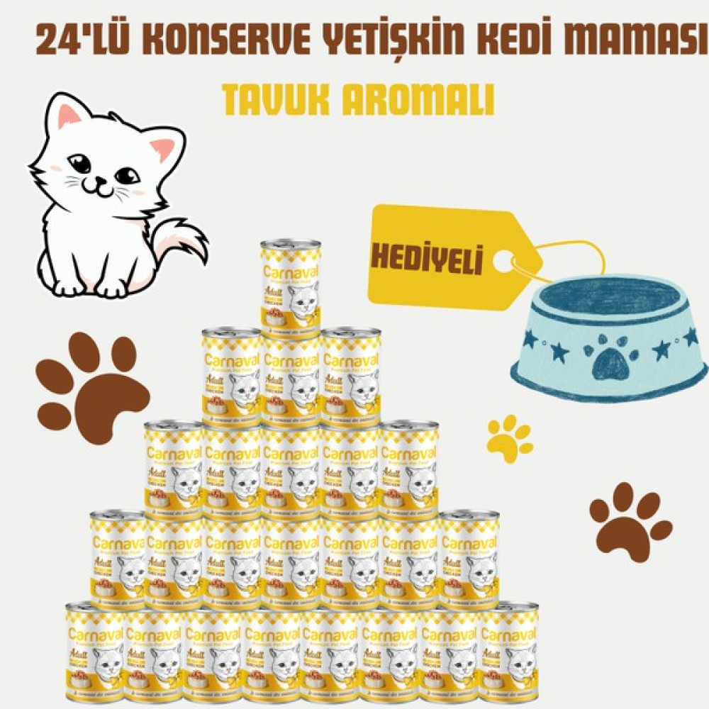 Carnaval Premium Yetişkin Kedi Konservesi Tavuklu 400 gr X24 Evcil Hayvan Ürünleri Fiyatı