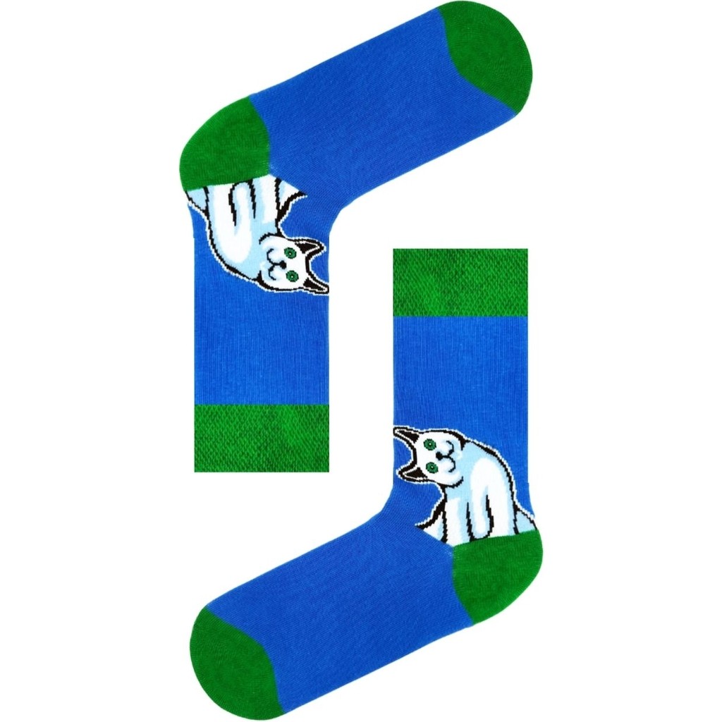 Carnaval Socks Beyaz Kedi Desenli Mavi Renkli Soket Çorap Evcil Hayvan Ürünleri Fiyatı