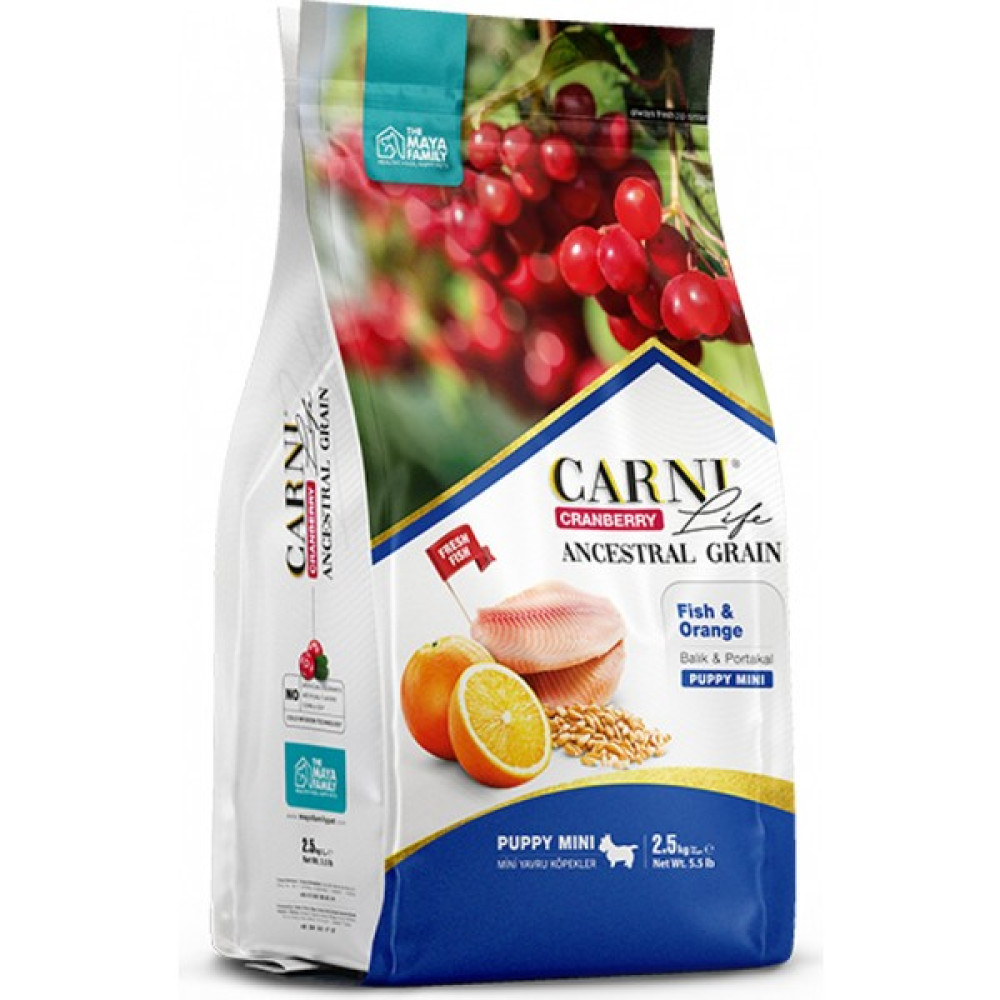 Carni Life Cranberry Balık ve Portakallı Mini Irk Yavru Köpek Maması 2,5 kg Evcil Hayvan Ürünleri Fiyatı