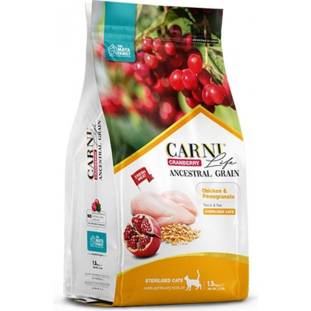 Carni Life Cranberry Tavuk ve Narlı Kısırlaştırılmış Kedi Maması 10 kg Evcil Hayvan Ürünleri Fiyatı