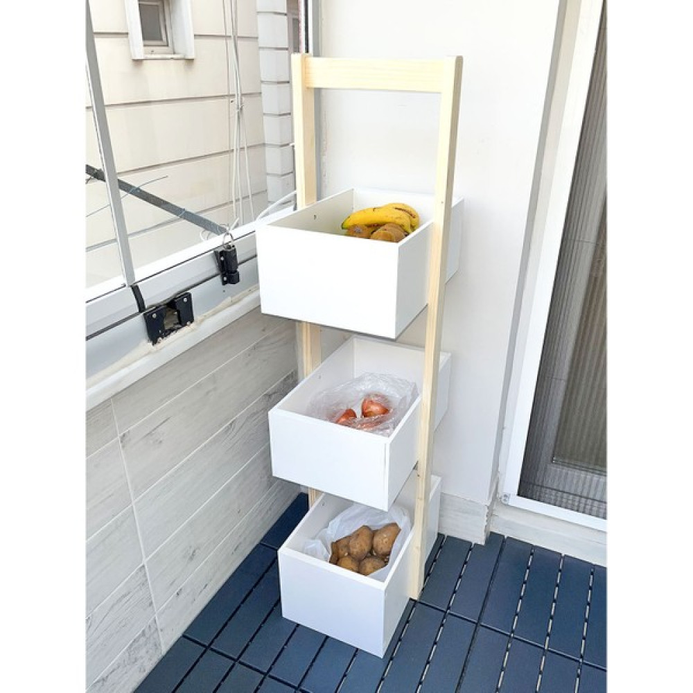 Carniella 3 Raflı Banyo Raf Ünitesi Banyo Dolabı - Beyaz Banyo Dolabı / Mobilyası Fiyatı