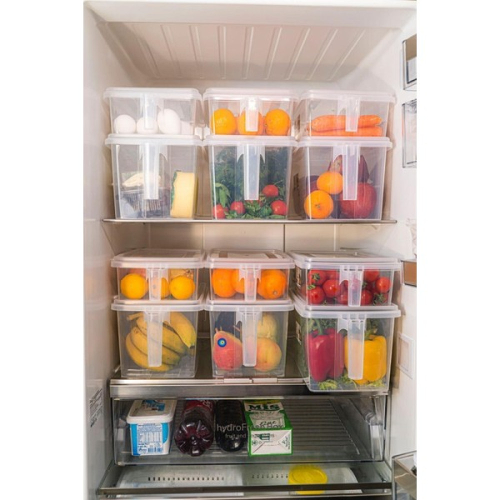 Carpe Kitchen 3'lü Kulplu Buzdolabı Organizer Seti 4 Litre Saklama Kabı Erzak Kabı Saklama Kapları Fiyatı