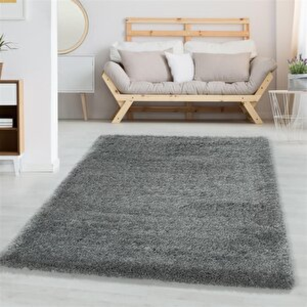 Carpettex Supersoft Yumuşak Shaggy Halı 3 Cm Hav Yüksekliği Düz Açık Gri 200x290 cm Salon Halısı Fiyatı