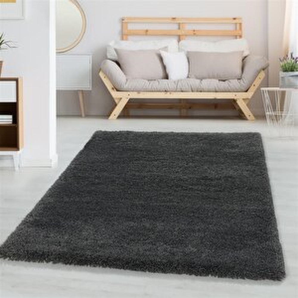 Carpettex Süpersoft Yumuşak Shaggy Halı 3 Cm Hav Yüksekliği Düz Koyu Gri 80x250 cm Salon Halısı Fiyatı