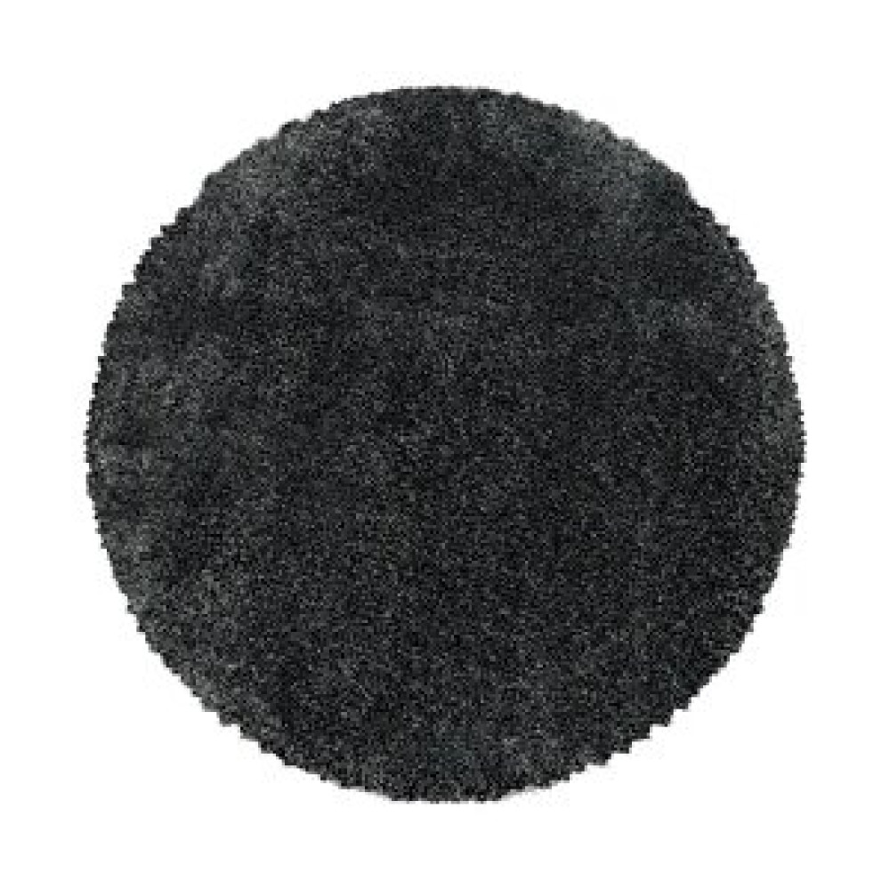 Carpettex Yuvarlak Süpersoft Yumuşak Shaggy Halı 3 Cm Hav Yüksekliği Düz Koyu Gri 80 cm Salon Halısı Fiyatı