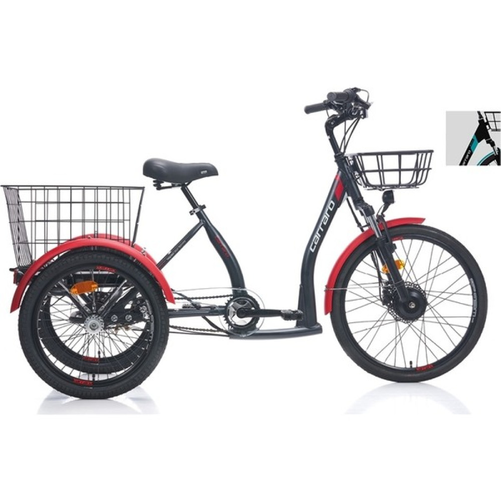 Carraro E-Line Epack 2.1 Bisiklet 410H Hd 24 Jant Nex.3 Vites Mat Siyah Turkuaz Gri Elektrikli Bisikletler Fiyatı
