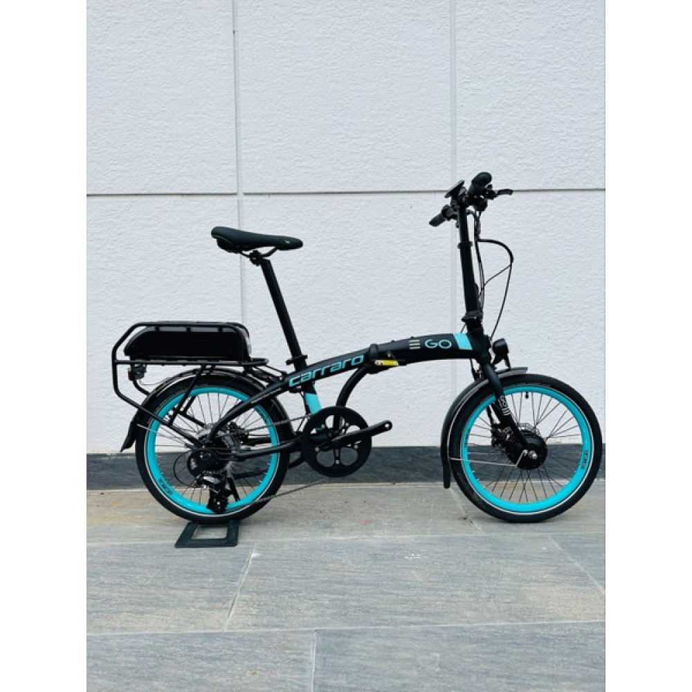Carraro Ego 2.1 285H 20" 8-V Hd Mat Siyah-Turkuaz-Gri Elektrikli Katlanır Bisiklet Elektrikli Bisikletler Fiyatı