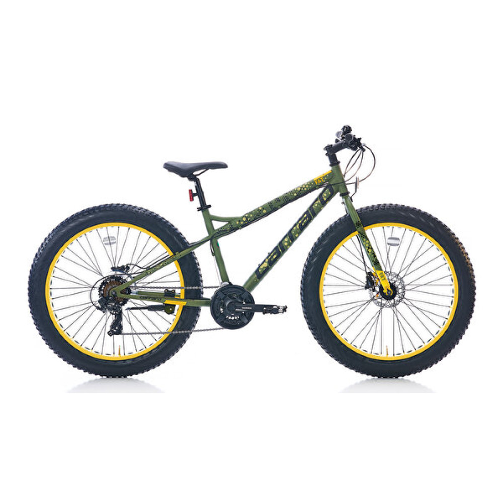 Carraro Fat Bike 432H 26 Jant 21 Vites HD Mat Haki Yeşil Sarı Dağ Bisikleti Dağ Bisikletleri Fiyatı