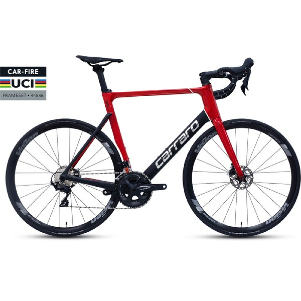 Carraro Fıre 1.2 Ucı 105 53 cm Hd Fren Yol Bisikleti - Krom-Kırmızı Yarış-Profesyonel Bisikletleri Fiyatı