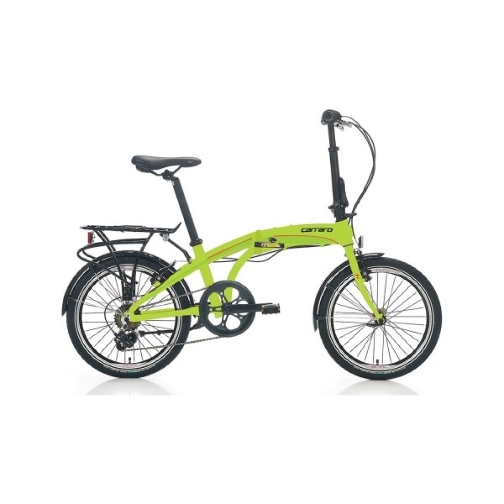 Carraro Flexi 106 Full Shimano Katlanır Bisiklet Metalik Lime Katlanabilir Bisiklet Fiyatı