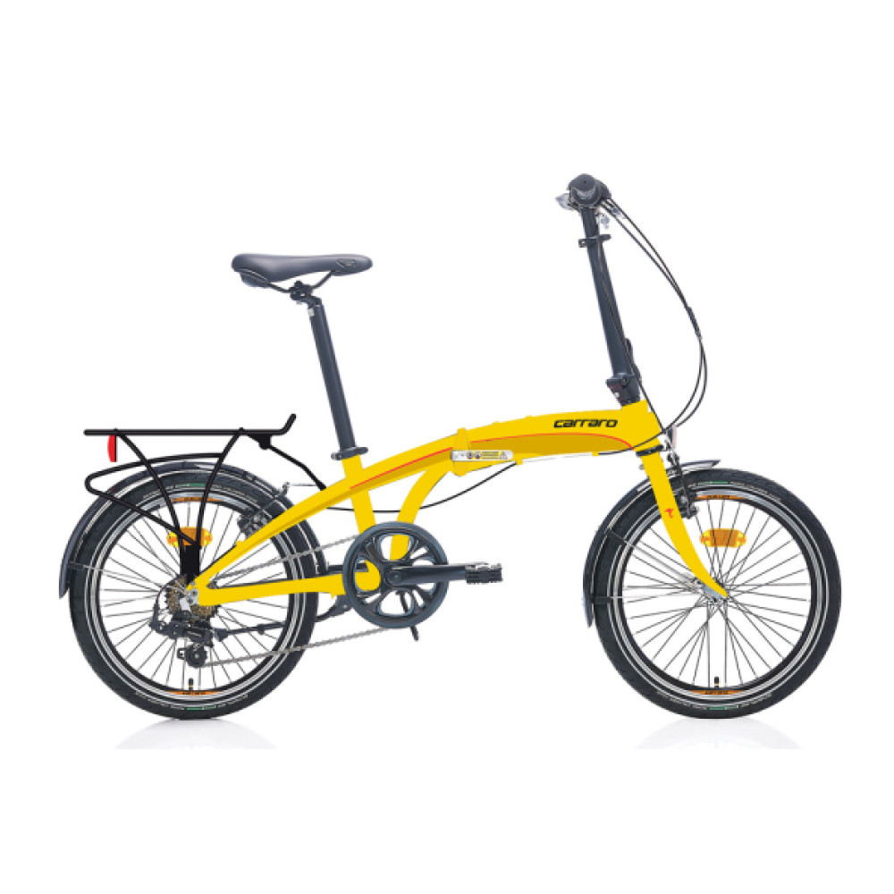 Carraro Flexi 107 20 Jant Katlanabilir Bisiklet (Sari Siyah Kirmizi) Katlanabilir Bisiklet Fiyatı