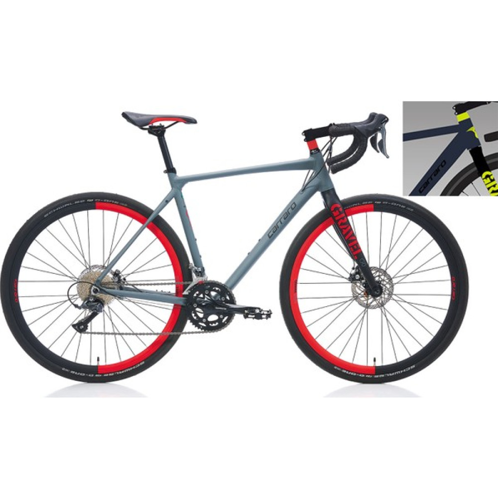 Carraro Gravel G0 500H 28" 16-V Md Mat Mavi-Siyah-Açık Yeşil Gravel Bisiklet Yarış-Profesyonel Bisikletleri Fiyatı