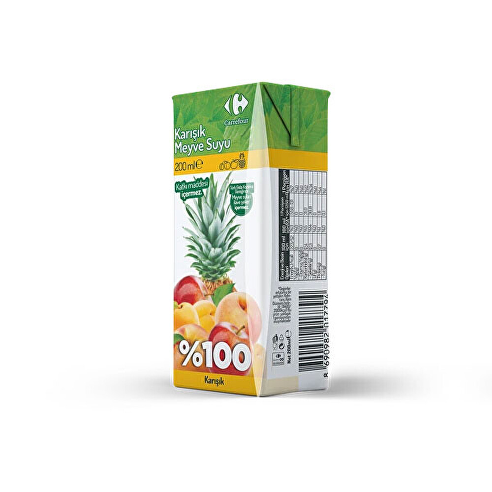 Carrefour %100 Karışık Meyve Suyu 200 ml Limonata ve Meyve suyu Fiyatı