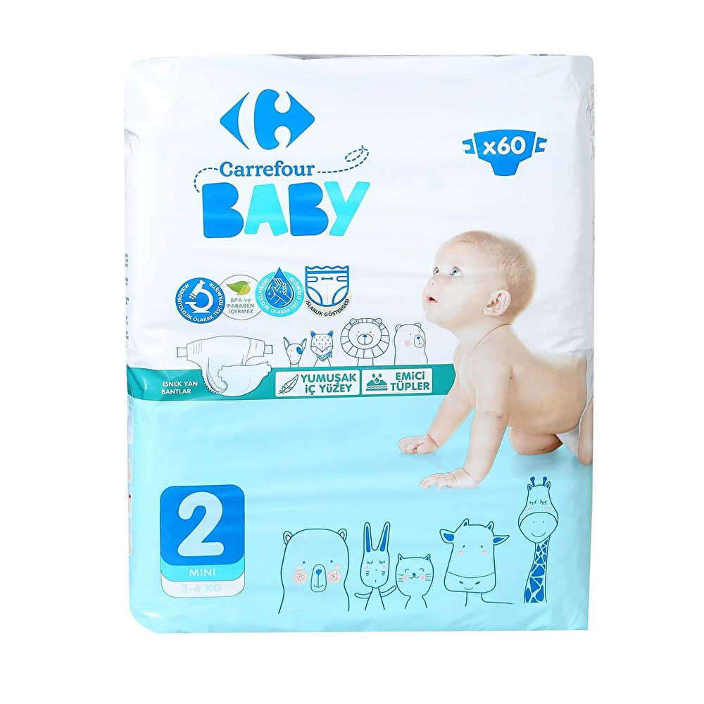 Carrefour Baby 2 Beden Mini 60 Adet Bebek Bezi Fiyatı