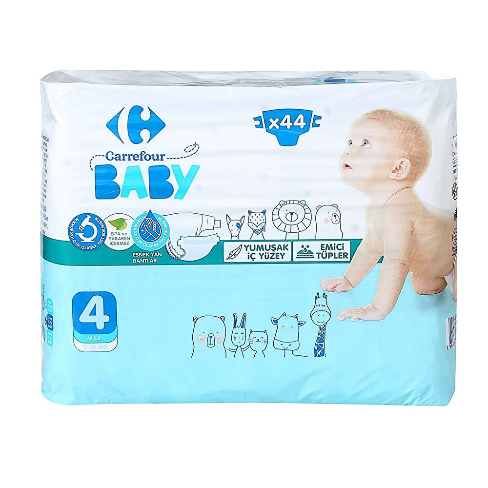 Carrefour Baby 4 Beden Maxi 44 Adet Bebek Bezi Fiyatı