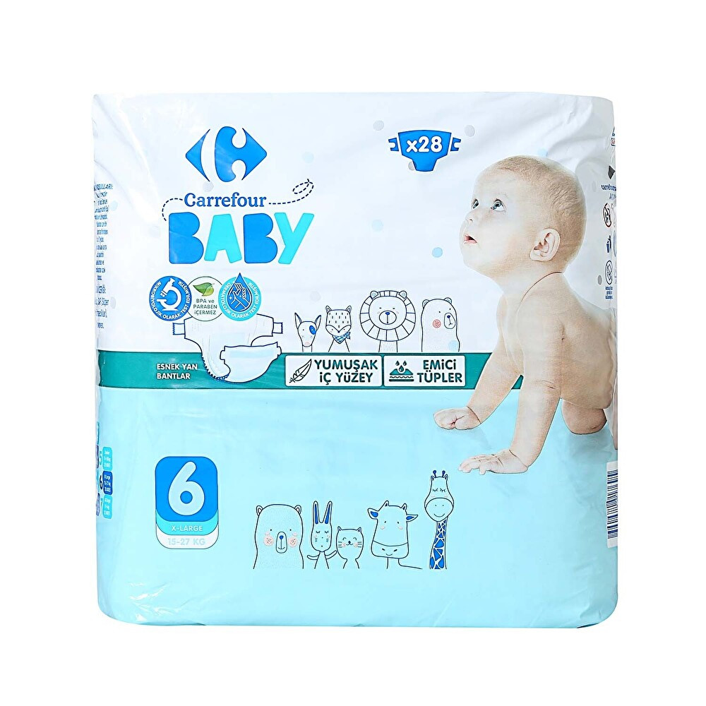 Carrefour Baby 6 Beden XL 28 Adet Bebek Bezi Fiyatı