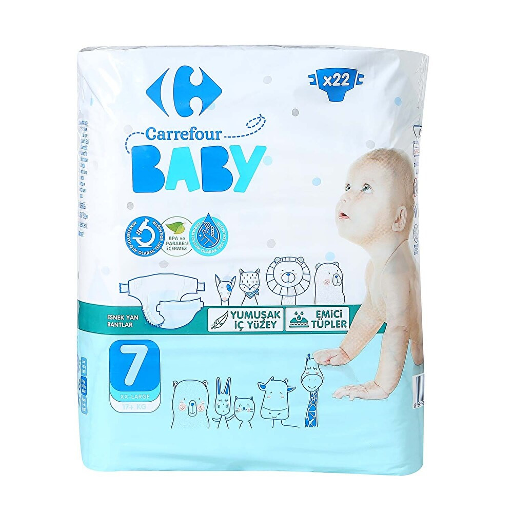 Carrefour Baby 7 Beden XXL 22 Adet Bebek Bezi Fiyatı