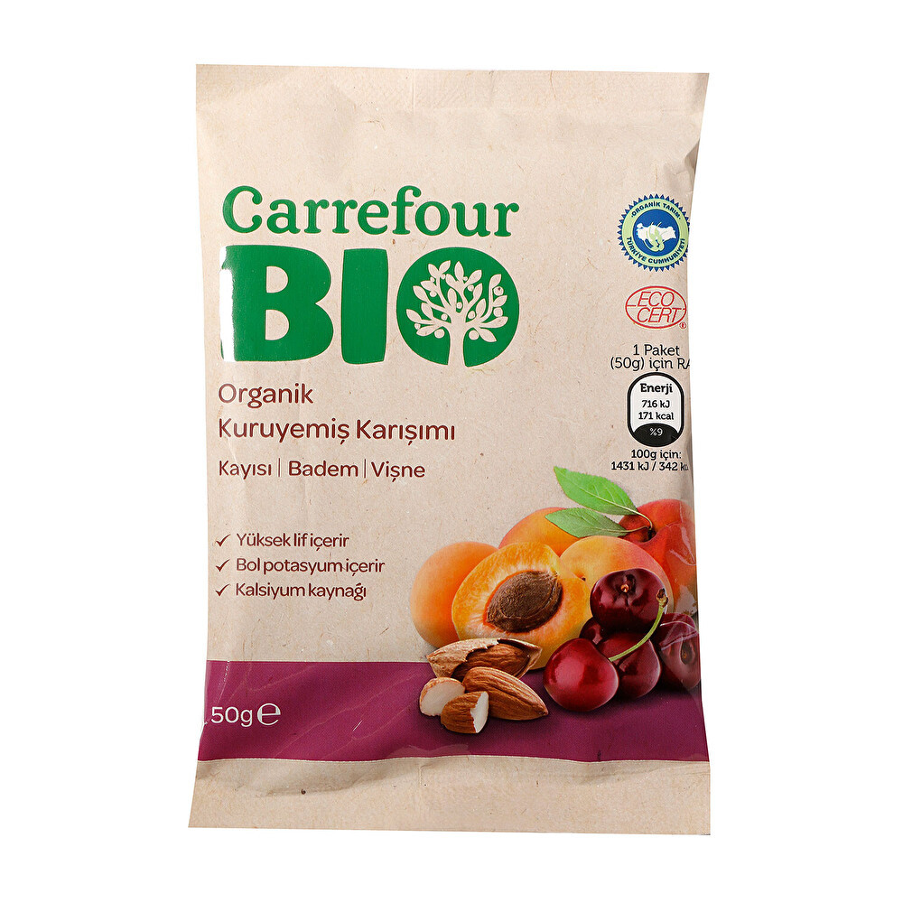Carrefour Bio Kayısı Badem Vişne 50 G Organik Ürünler Fiyatı