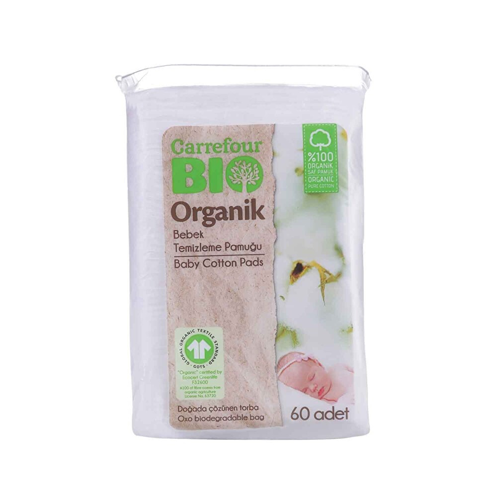 Carrefour Bio Organik Bebek Temizleme Pamuğu 60 Adet Makyaj Ürünleri Fiyatı