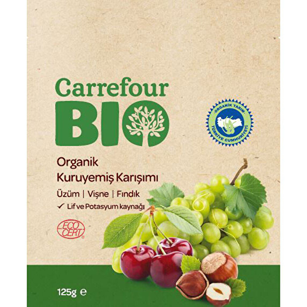 Carrefour Bio Organik Üzüm İç Fındık Vişne 125 Gr Organik Ürünler Fiyatı