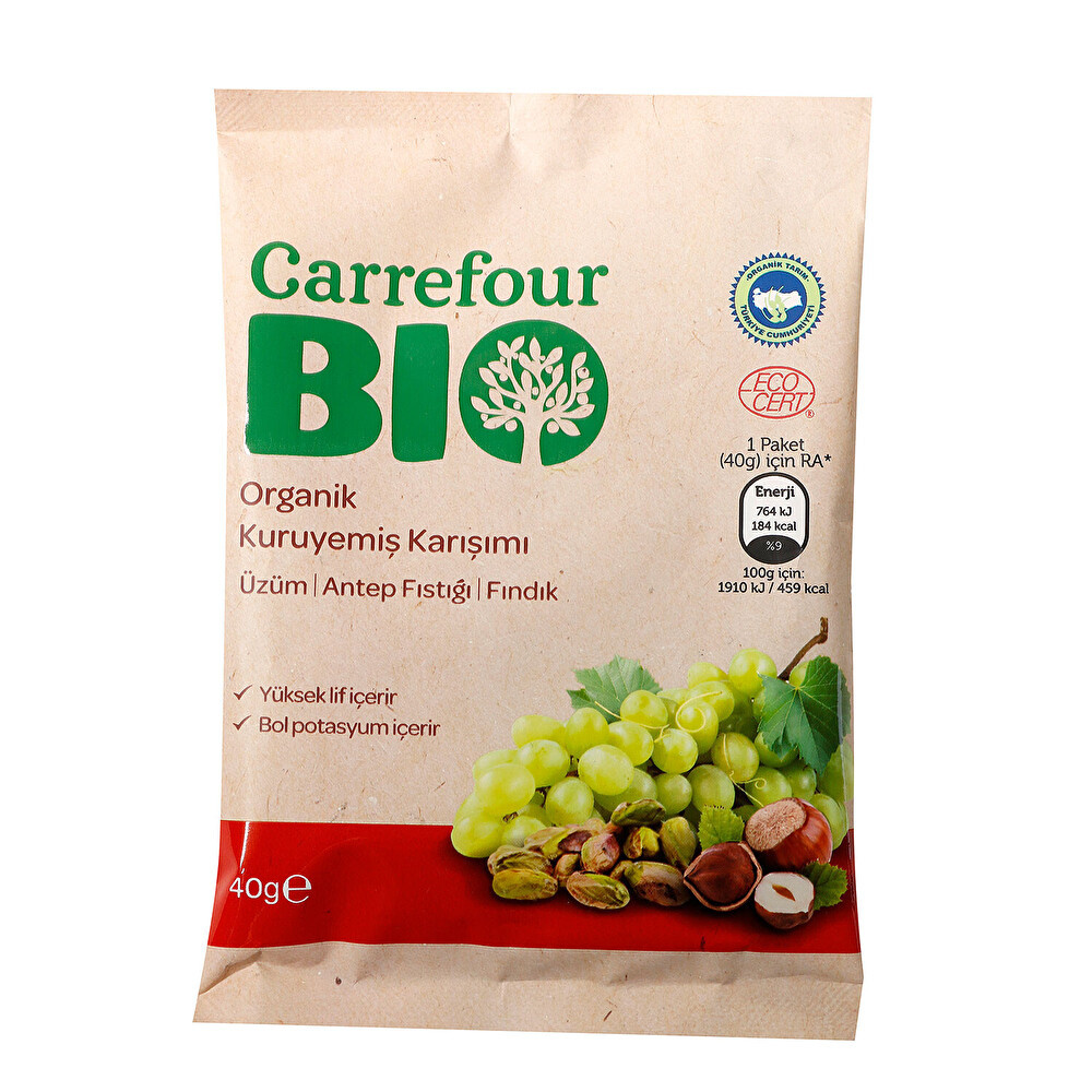 Carrefour Bio Üzüm-Fındık-Antep 40 G Organik Ürünler Fiyatı