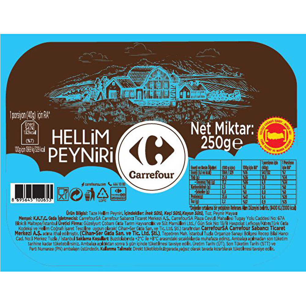 Carrefour Hellim Peynir 250 G Peynir Fiyatı
