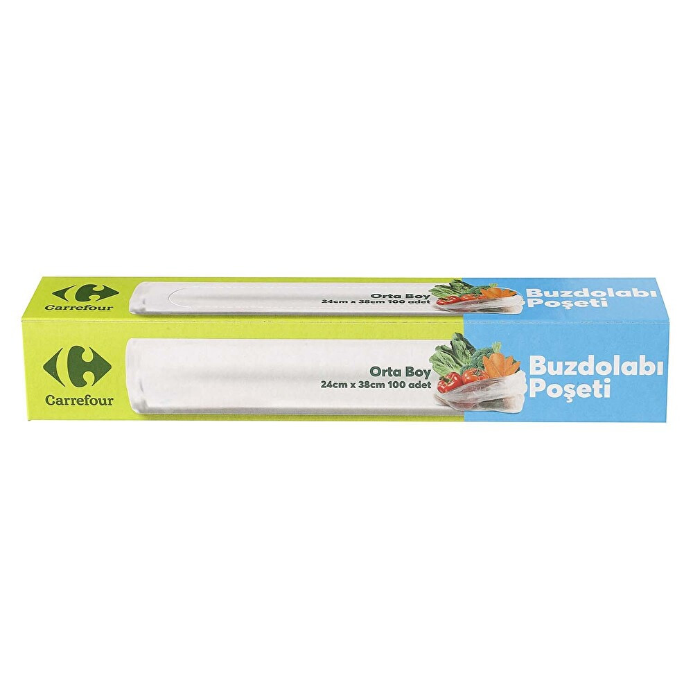Carrefour Orta Boy Buzdolabı Poşeti 100'lü 24x38cm Buzdolabı Poşeti Fiyatı