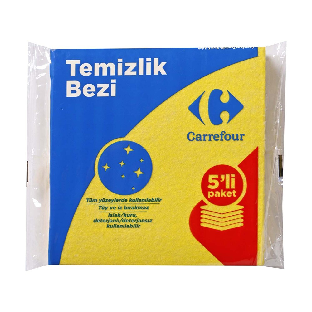 Carrefour Sarı Temizlik Bezi 5'Li Deterjan ve Temizlik Ürünleri Fiyatı
